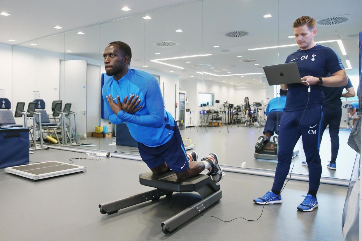 Left behind: Sissoko has been training at Hotspur Way: Tottenham Hotspur FC via Getty Images