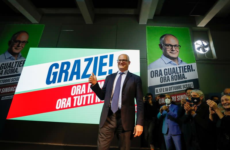 Candidate for mayor of Rome Roberto Gualtieri holds a news conference in Rome