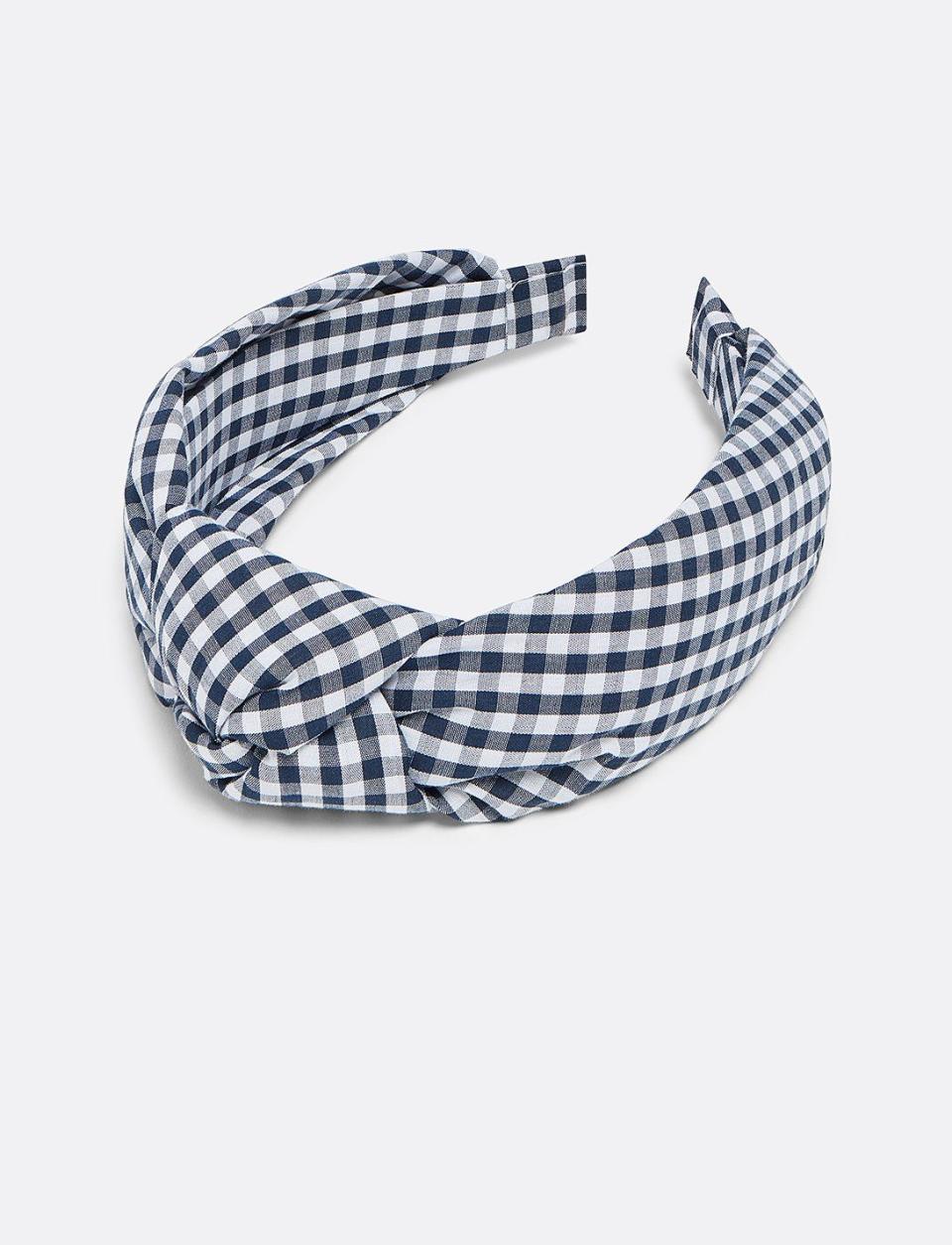 3) Gingham Knot Headband