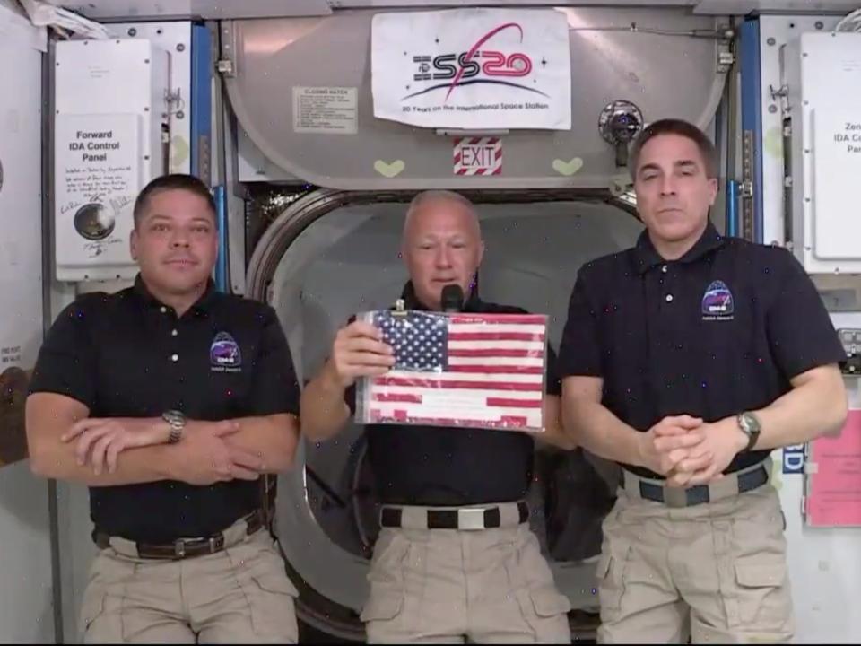 doug hurley bob behnken capture the flag iss demo 2 crew dragon spacex