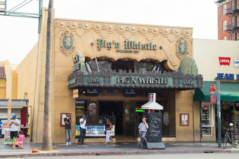 The Pig 'N Whistle bar on the Hollywood Walk of Fame