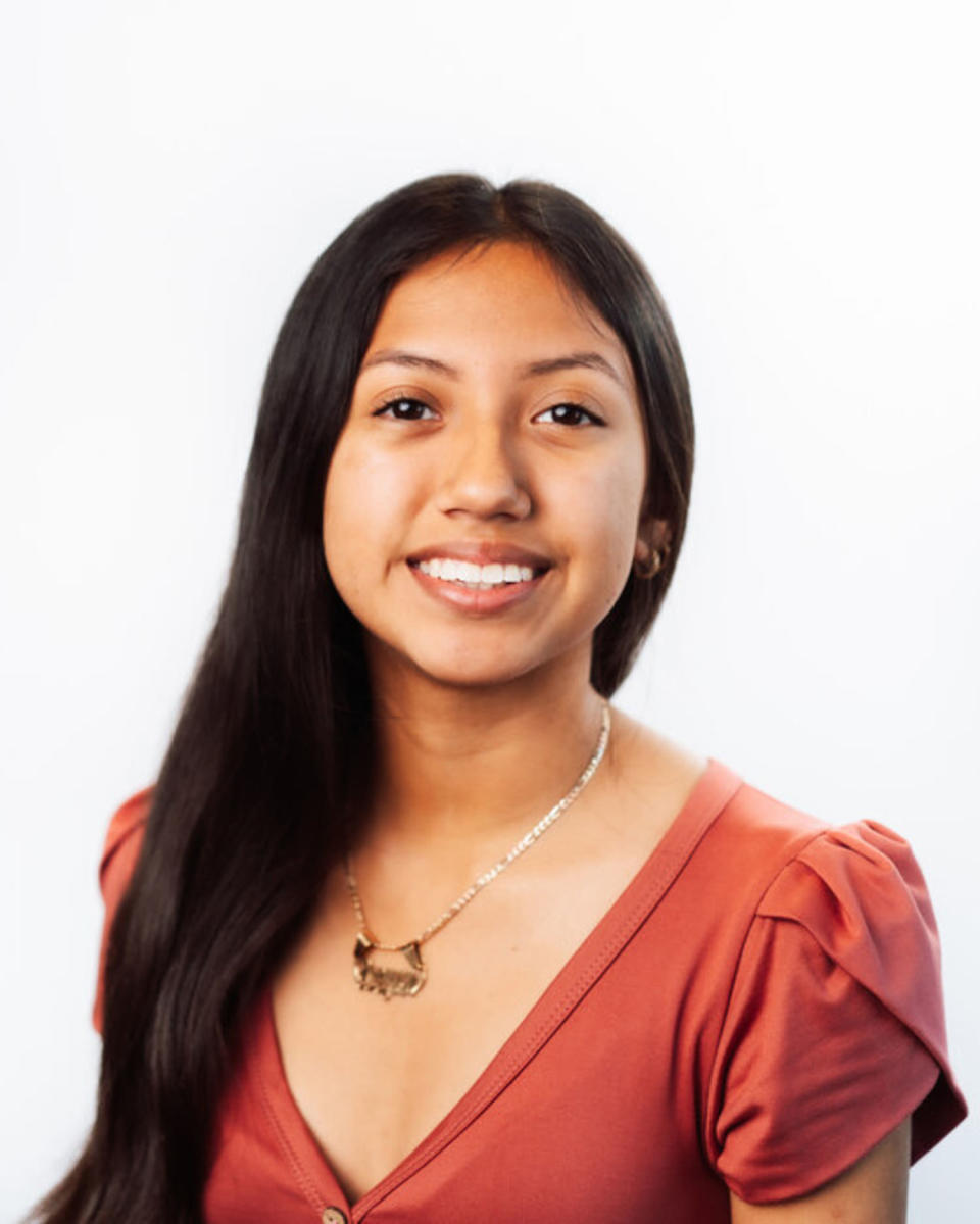 Jazmin Lara-Vasquez smiles for a portrait (Guadalupe Center)