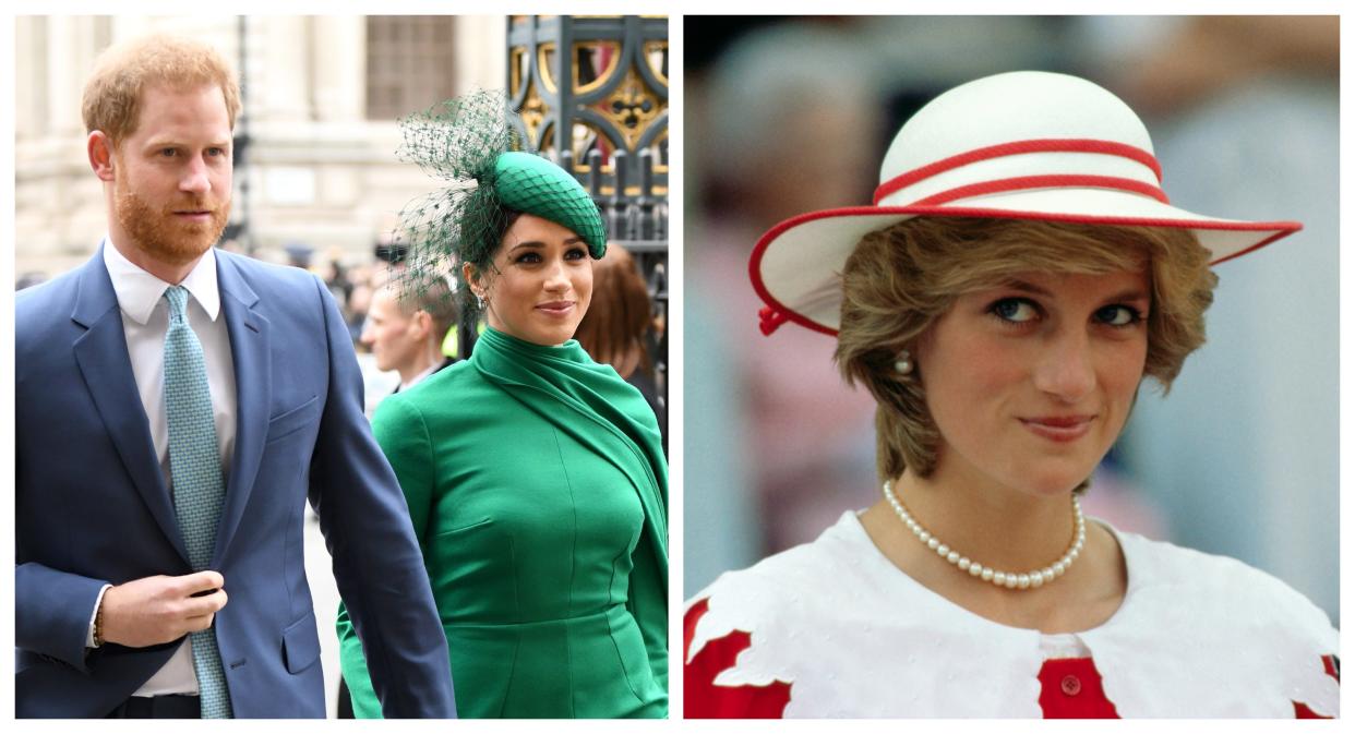 Prince Harry, Meghan Markle, and Princess Diana