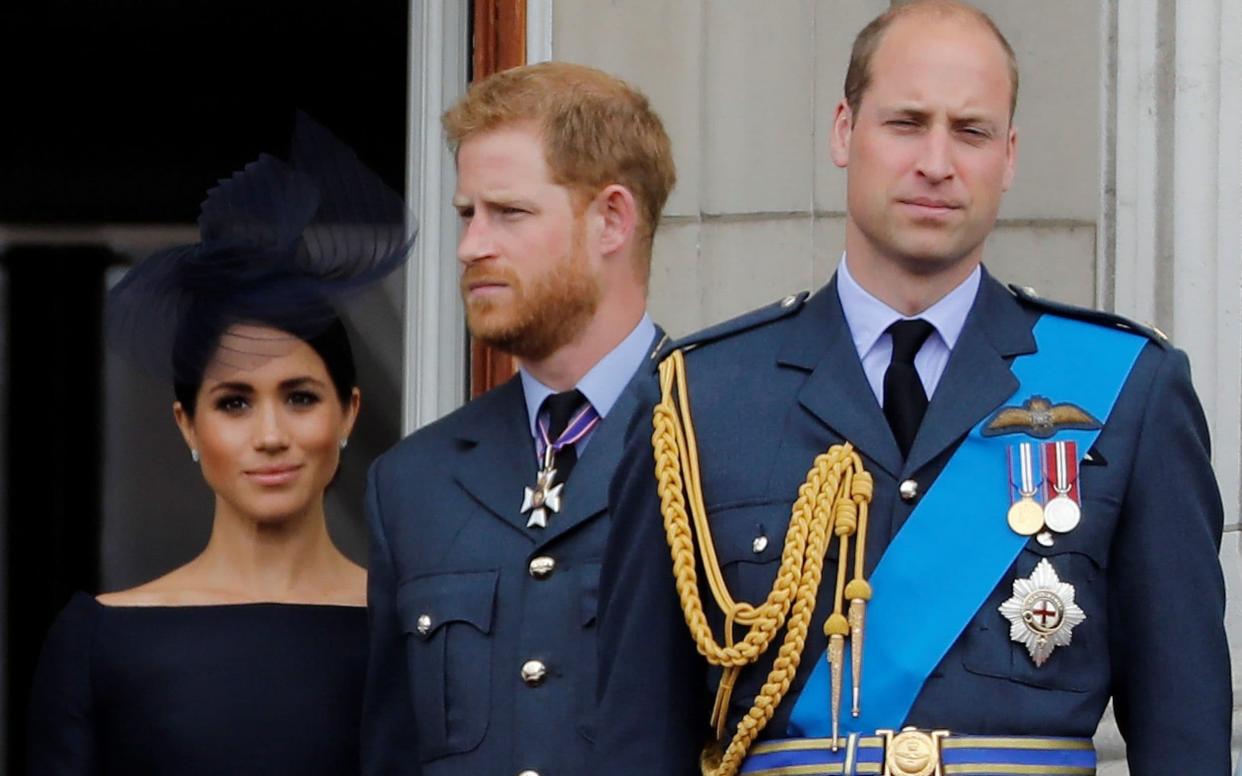 Meghan, Prince Harry and Prince William - Tolga Akmen/AFP