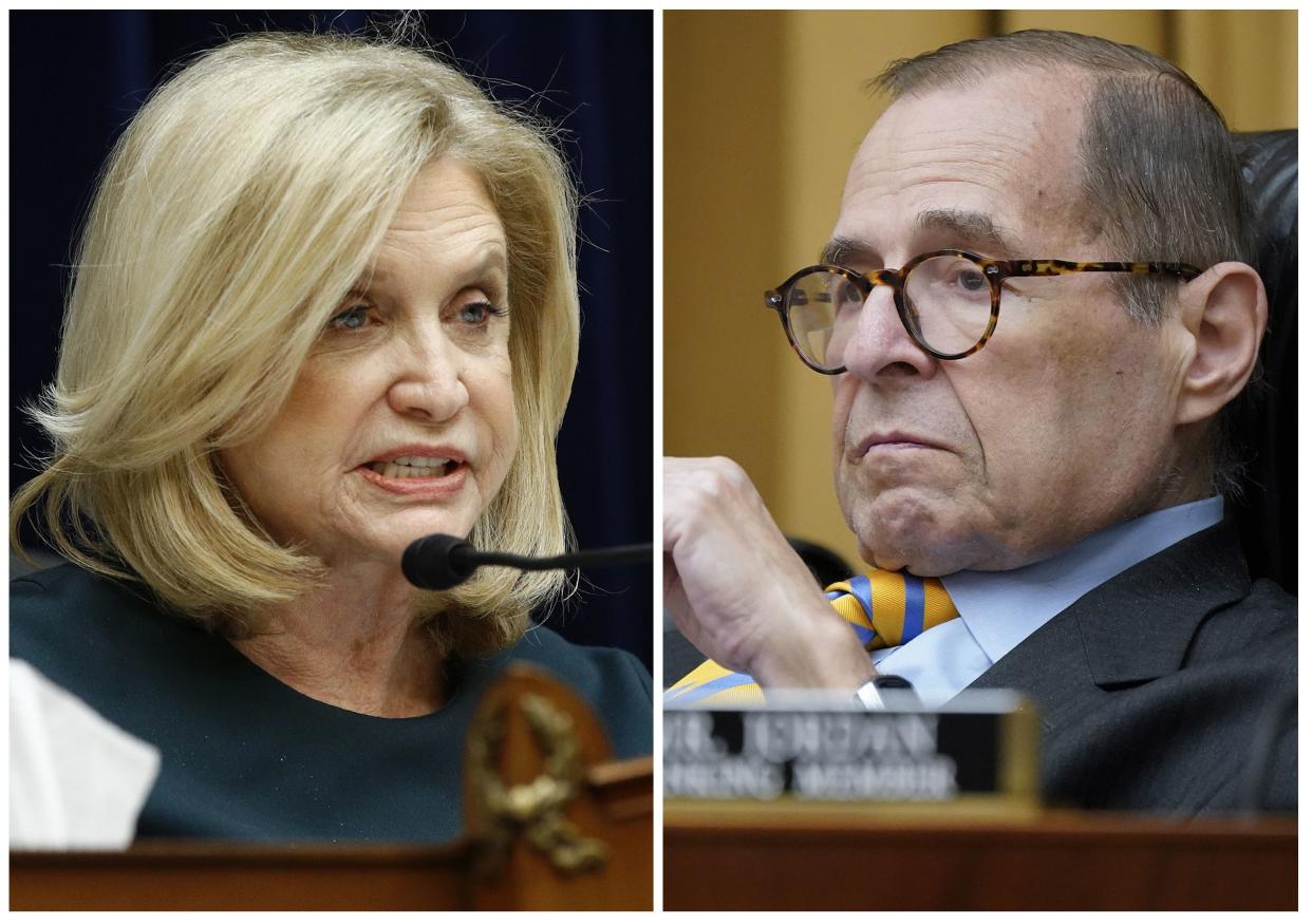 Rep. Carolyn Maloney, D-N.Y. (left) and Rep. Jerrold Nadler, D-N.Y. (right)