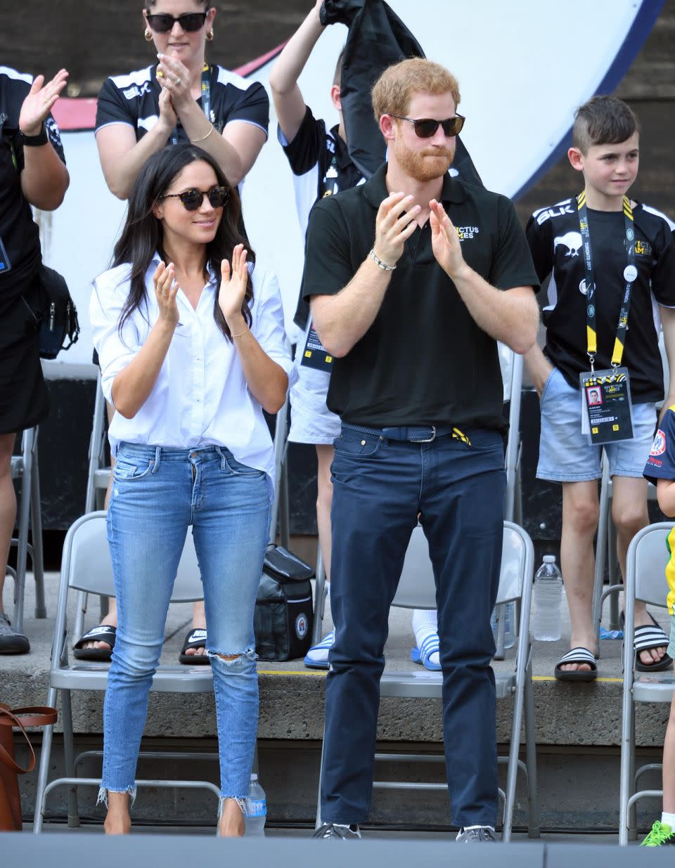 That one ripped knee has royal watchers in a tizzy. Source: Getty