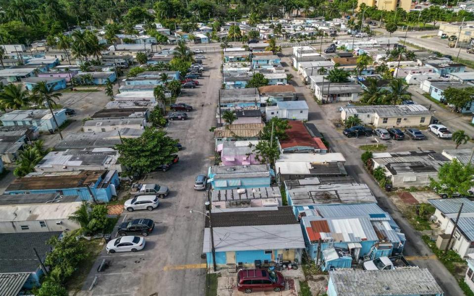 Vista aérea de Miami Soar. Hay al menos 307 casas móviles en el parque.