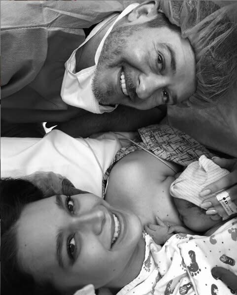 Robin Thicke became a dad again! The singer and his fiancee April Love Geary welcomed their second baby together named Lola Alain Thicke Tuesday morning, Feb. 26, 2019.