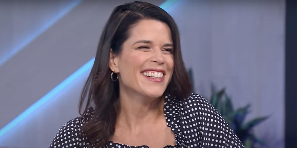 Neve Campbell smiles during a recent appearance on 