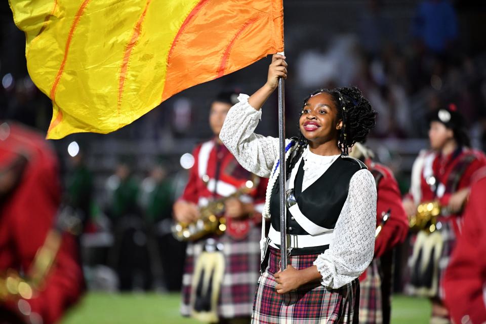 The threat of rain and lightning Friday night could make for a rough night for area marching bands entertaining fans at high school football games.