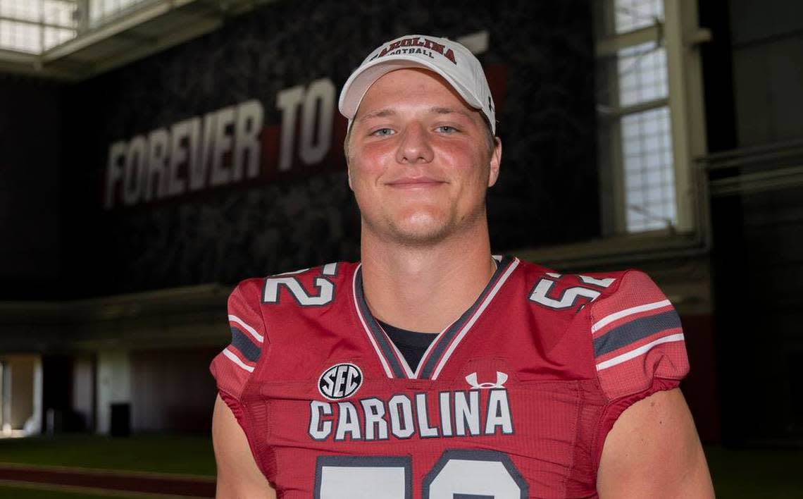 Stone Blanton during team media day on Thursday, Aug. 4, 2022 in the Jeri and Steve Spurrier Indoor Practice Facility.