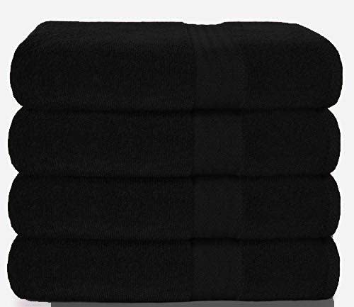 Glamburg Premium Cotton 4 Pack Bath Towel Set - 100% Pure Cotton - 4 Bath Towels 27x54 - Ideal…