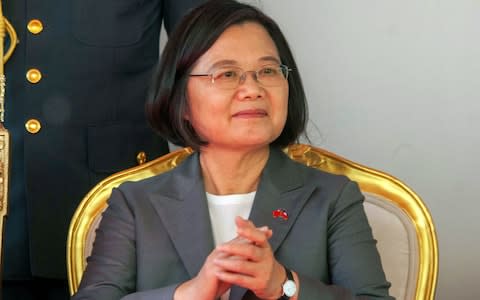 Tsai Ing-wen, the incumbent president, is to run for re-election - Credit: Jean Marc Herve Abelard/REX