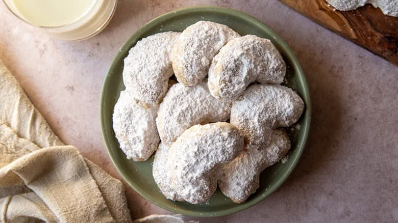 crescent cookies with chocolate chips