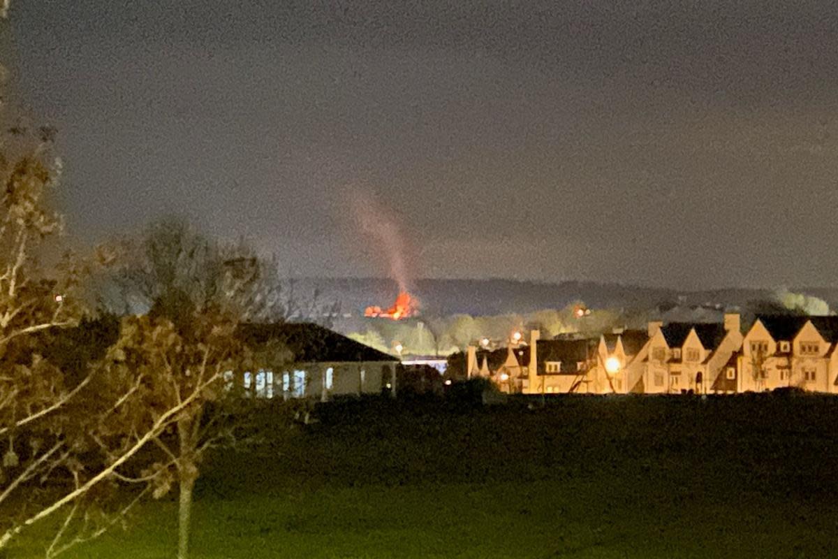 The controlled burn from Poundbury <i>(Image: NQ)</i>