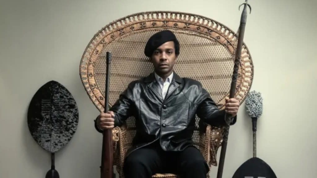 “The Big Cigar,” the six-episode drama directed and executive produced in part by Don Cheadle, tells the mostly true story of Huey P. Newton’s escape from the United States to Cuba. Andre Holland (above) stars as Newton. (Photo: AppleTV+)