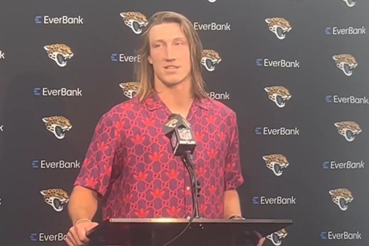 ESPN on X: They showed up in a Trevor Lawrence costume at Jaguars