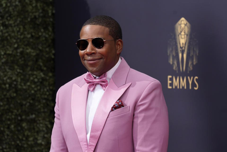 Kenan Thompson arrives at the 73rd Primetime Emmy Awards on Sunday, Sept. 19, 2021, at L.A. Live in Los Angeles. (AP Photo/Chris Pizzello)