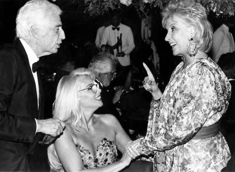 Susana Giménez, Miguel Lariviere y Mirtha Legrand, en 1990