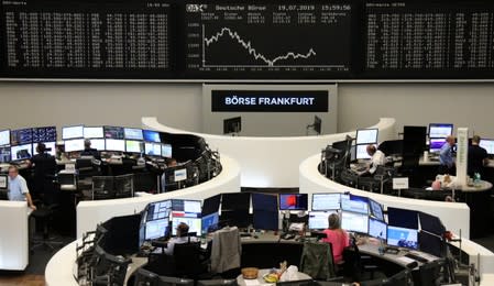 The German share price index DAX graph at the stock exchange in Frankfurt