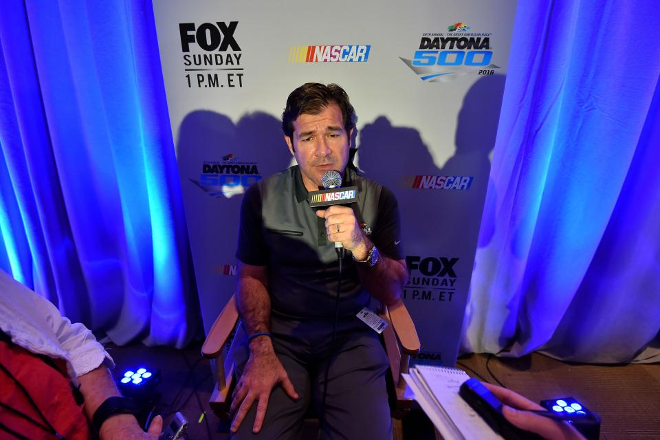 Feb 16, 2016; Daytona Beach, FL, USA; Daytona International Speedway president Joie Chitwood during media day for the 2016 NASCAR season at Daytona International Speedway. Mandatory Credit: Jasen Vinlove-USA TODAY Sports