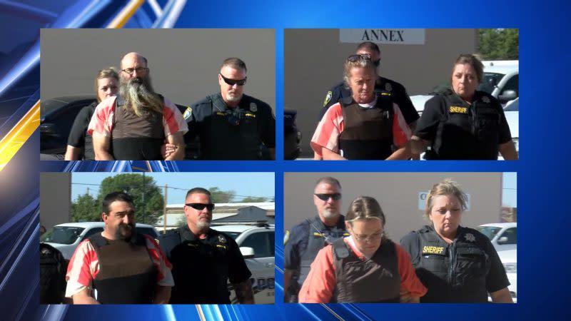 image of four suspects in custody in Texas County, Oklahoma