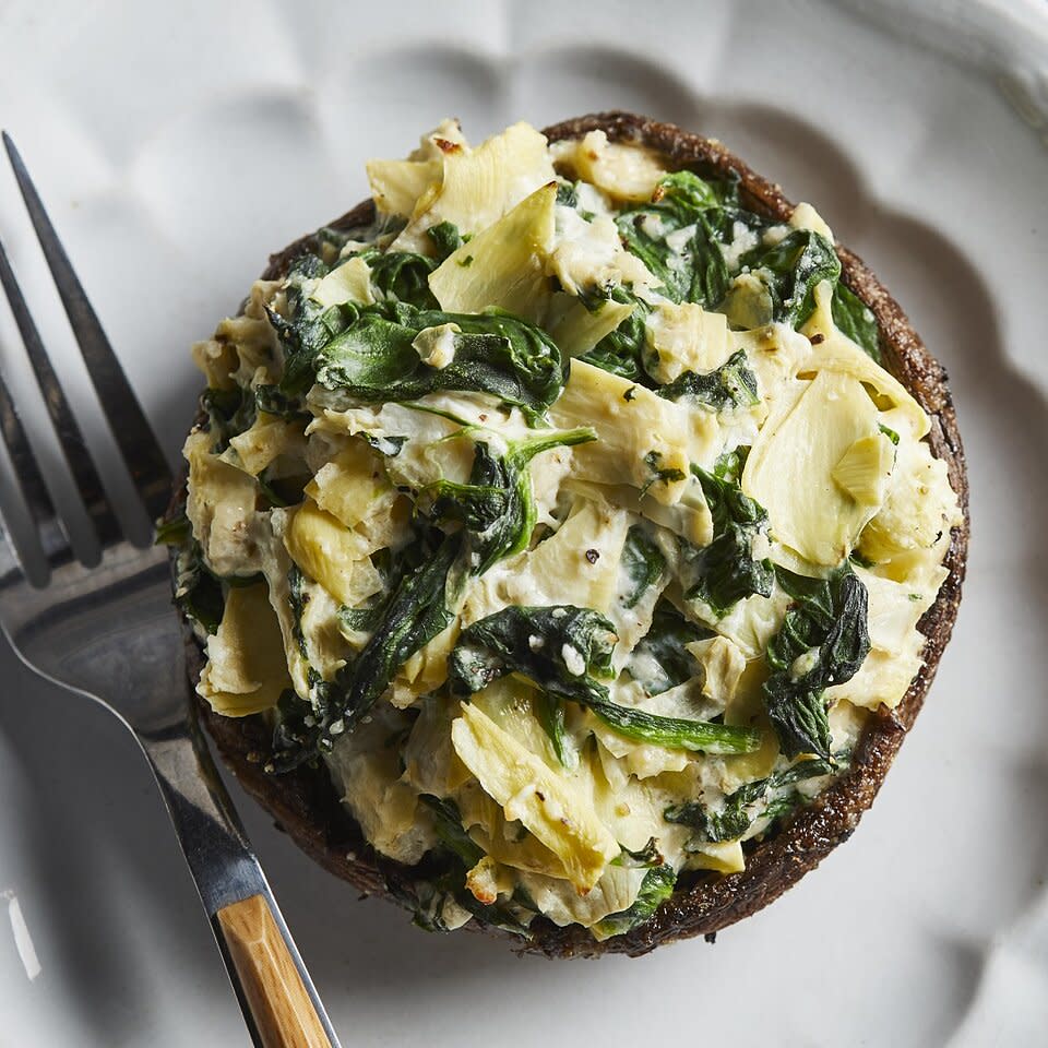 Spinach & Artichoke-Stuffed Portobello Mushrooms