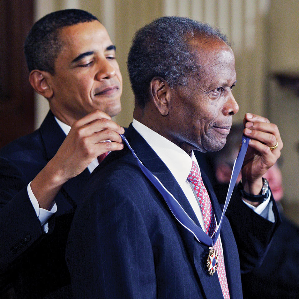 President Obama awards Poitier the Presidential Medal of Freedom in 2009. - Credit: ASSOCIATED PRESS