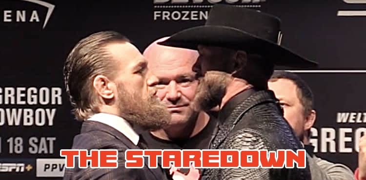 UFC 246 - Conor McGregor vs Cowboy Cerrone staredown