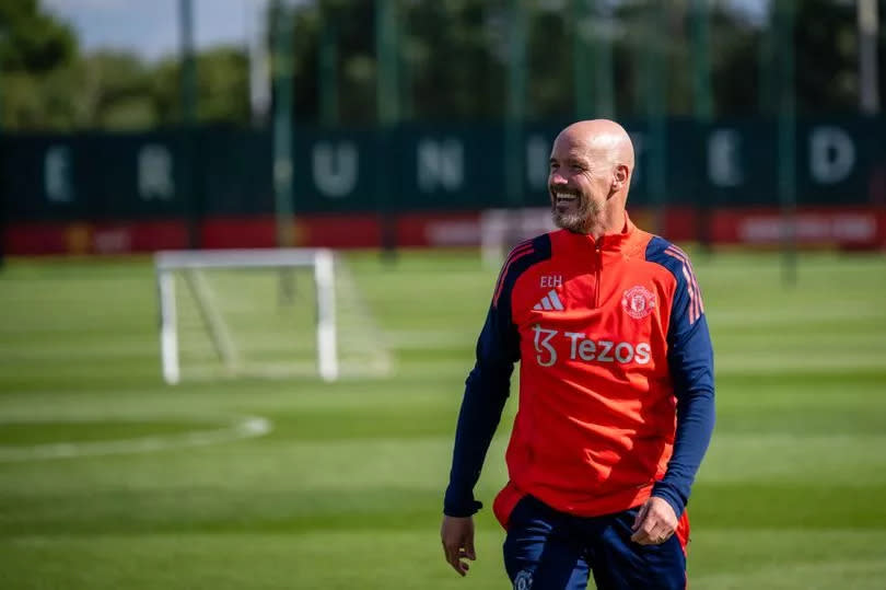 Ten Hag appears in high spirits during Man Utd's pre-season training