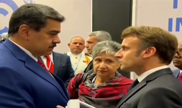 07/11/2022 Los presidentes de Venezuela, Nicolás Maduro, y Francia, Emmanuel Macron, en Sharm el Sheij, Egipto POLITICA AFRICA EGIPTO VENEZOLANA DE TELEVISIÓN