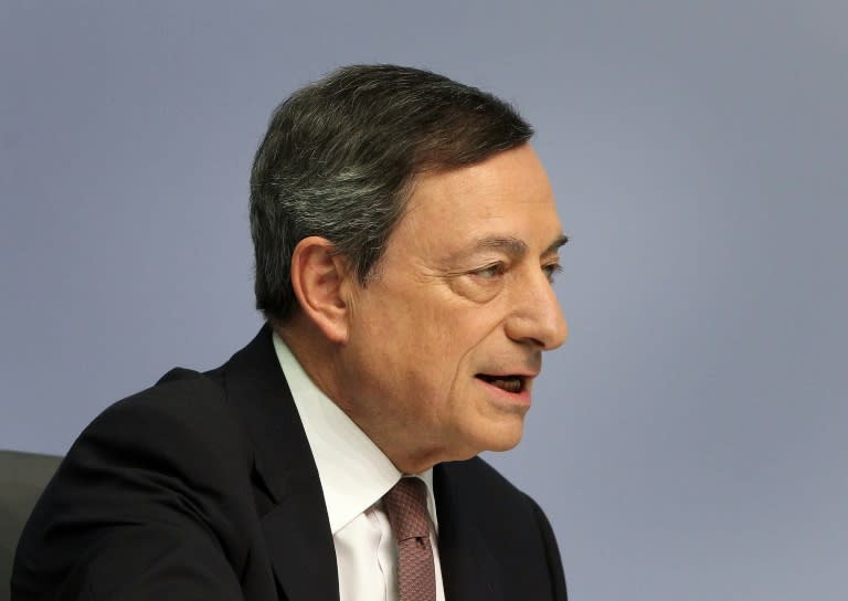 Le président de la Banque centrale européenne (BCE) Mario Draghi à Francfort en Allemagne, le 21 avril 2016