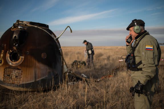 The Soyuz after landing.