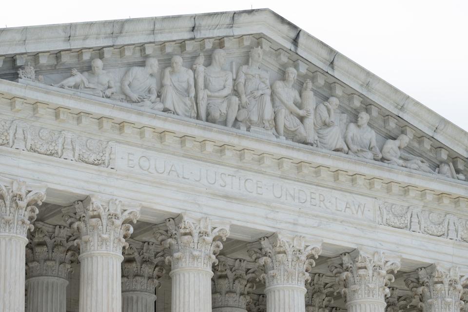 The US Supreme Court is seen in Washington, DC, on June 16, 2023. The US Supreme Court agreed on January 5, 2024 to hear Donald Trump's appeal of a ruling by Colorado's highest court that would keep him off the presidential primary ballot in the western state. The conservative-majority Supreme Court, which includes three justices appointed by the former president, said it would hear oral arguments in the high-stakes election case on February 8. (Photo by SAUL LOEB / AFP)