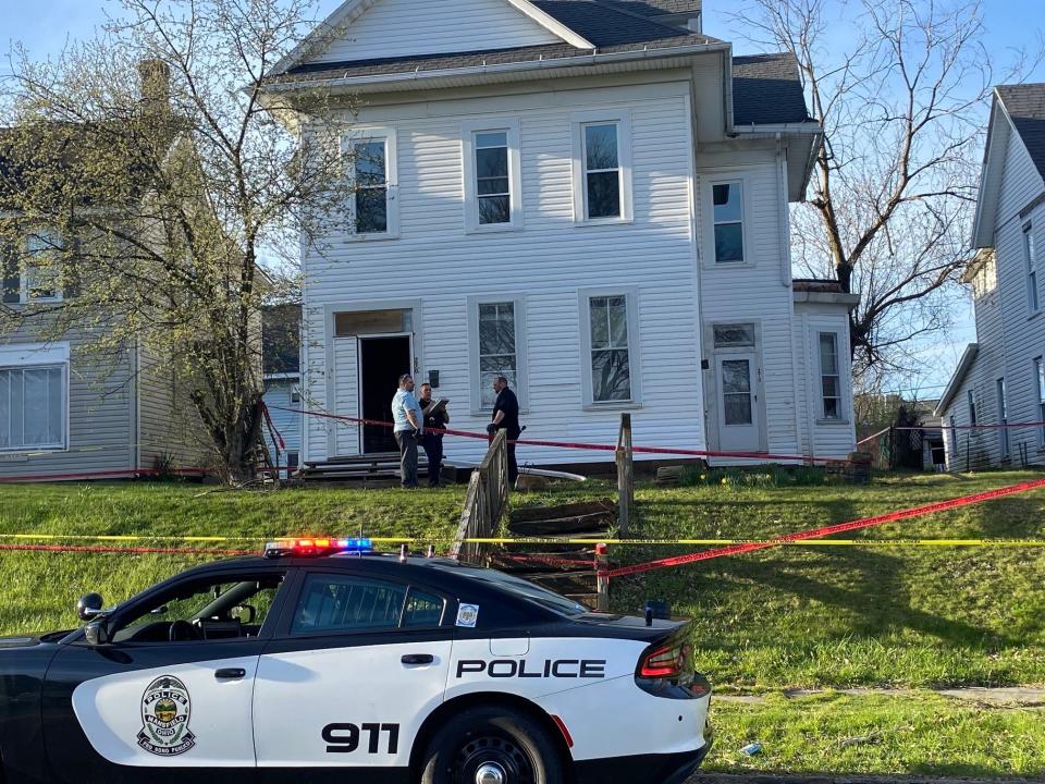 Mansfield police detectives are investigating human remains found inside a house in the 200 block of West Third Street the afternoon of April 8. Investigators from Mercyhurst University were on scene April 9 to aid in identifying the human remains.