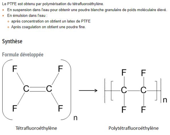 <span>Capture d'écran, réalisée le 12 avril 2024, d'une partie d'une fiche d'information de l'INRS sur le PTFE</span>