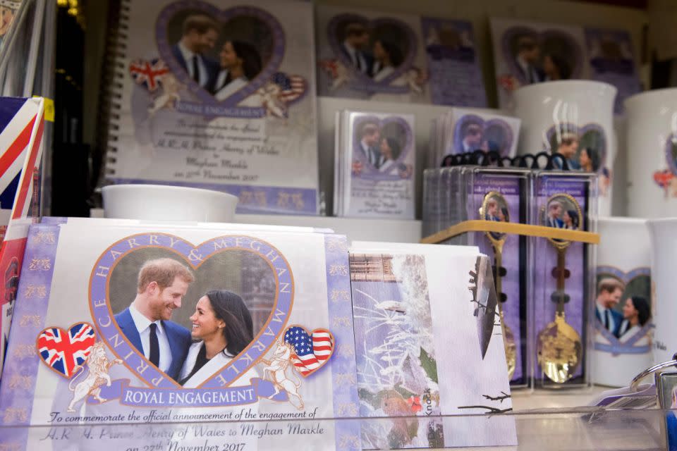 What better way to celebrate the royal wedding than with some official merchandise? Photo: Getty