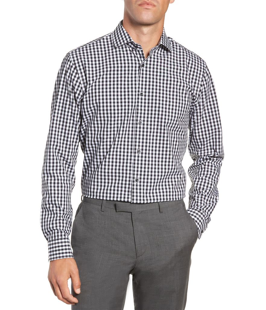 Nordstrom Tech-Smart Trim Fit Stretch Check Shirt (Photo: Nordstrom)