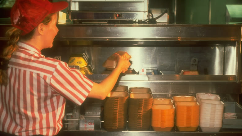 McDonald's employee at work