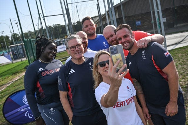 Sir Keir Starmer with Team GB Paralympic athletes and coaches