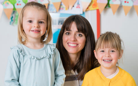 Fiona with her daughters Olive (left) and Daphne (right) - Credit: Andrew Crowley