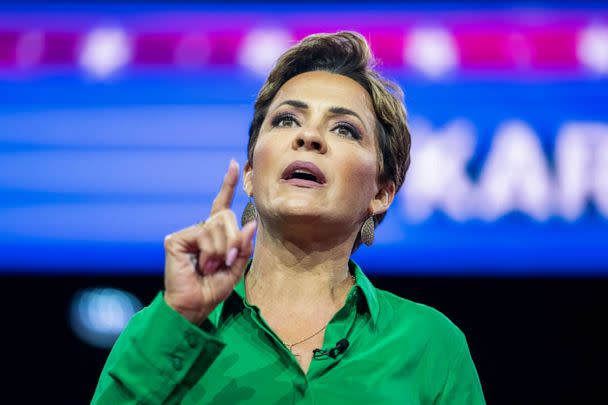 PHOTO: Kari Lake speaks at the Conservative Political Action Conference, March 4, 2023, at National Harbor in Oxon Hill, Md. (Alex Brandon/AP, FILE)