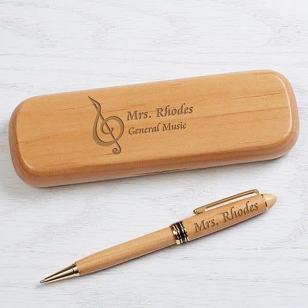 12)  Personalized Alderwood Pen Set