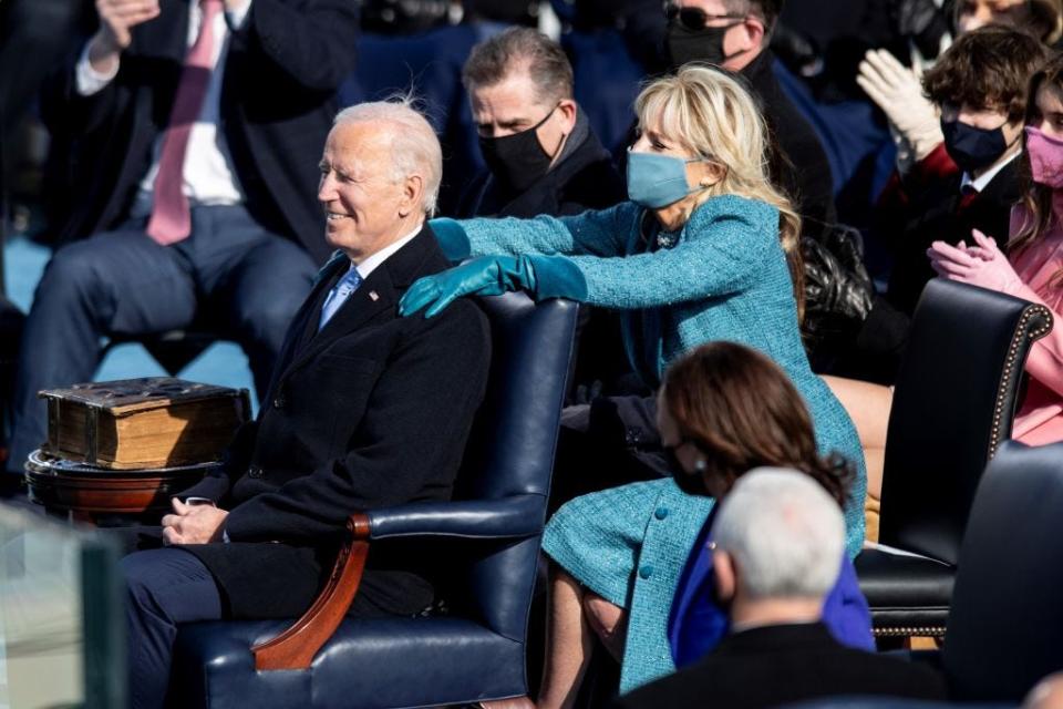 President Joe Biden and first lady Jill Biden at the inauguration in 2021.