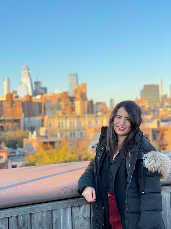 Entrepreneur and songwriter Arianna O'Dell poses for a picture in New York City