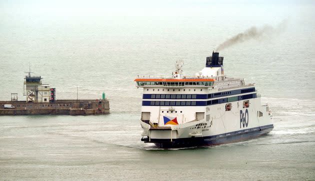 The Spirit of Britain arrives from Calais in to the Port of Dover in Kent. (Photo: Gareth Fuller via PA Wire/PA Images)