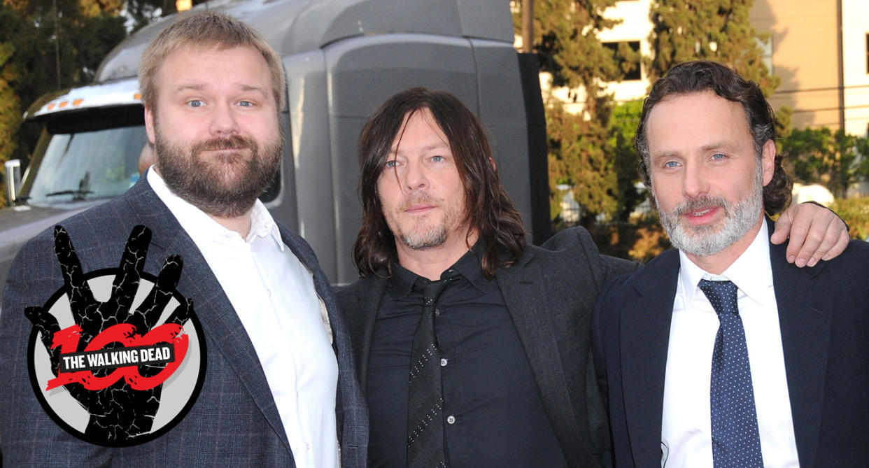 Robert Kirkman, Norman Reedus, and Andrew Lincoln (Photo: Getty Images)