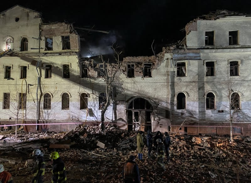 Aftermath of a Russian missile attack in Kharkiv