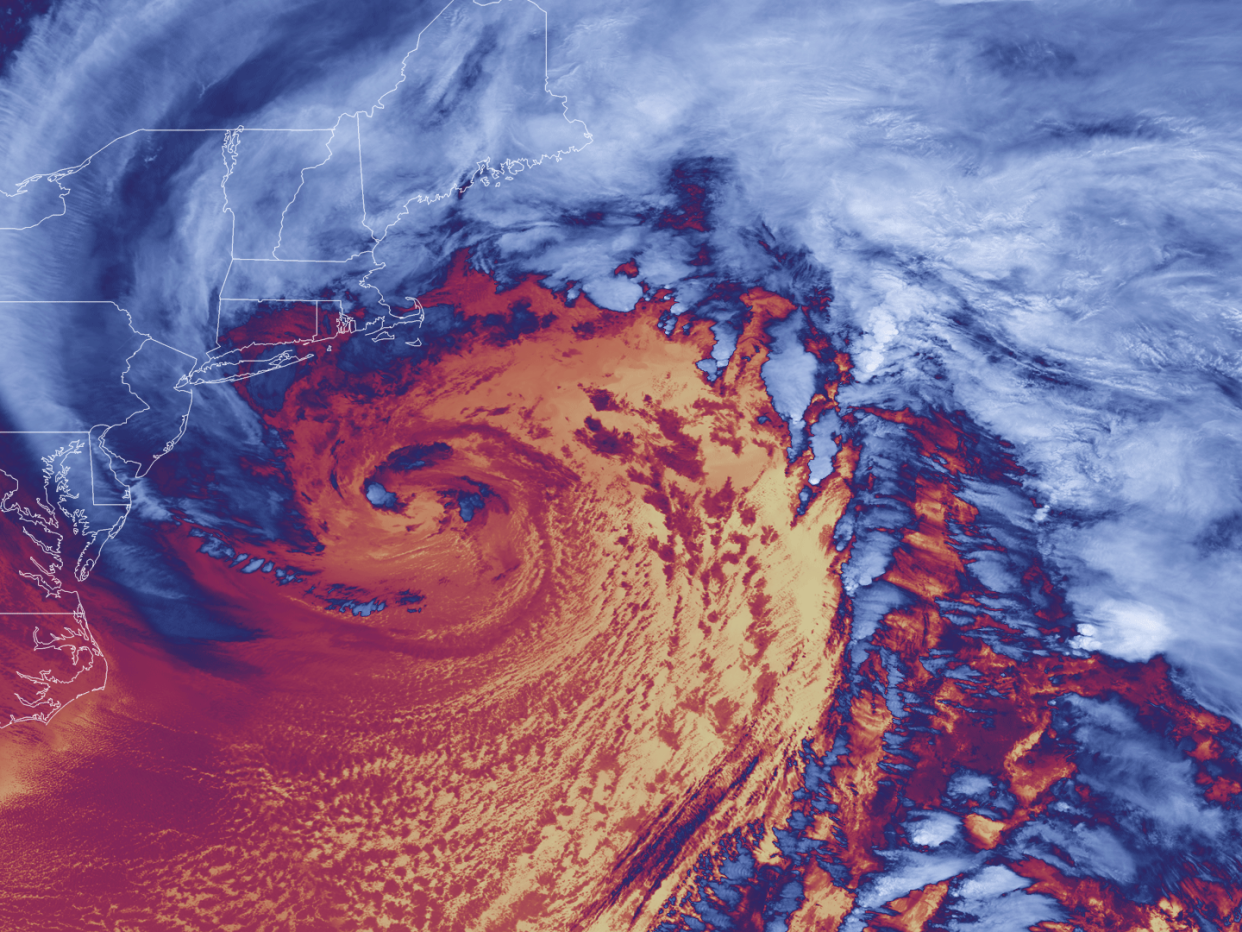 Thermal imagery of a bomb cyclone: National Oceanic and Atmospheric Administration