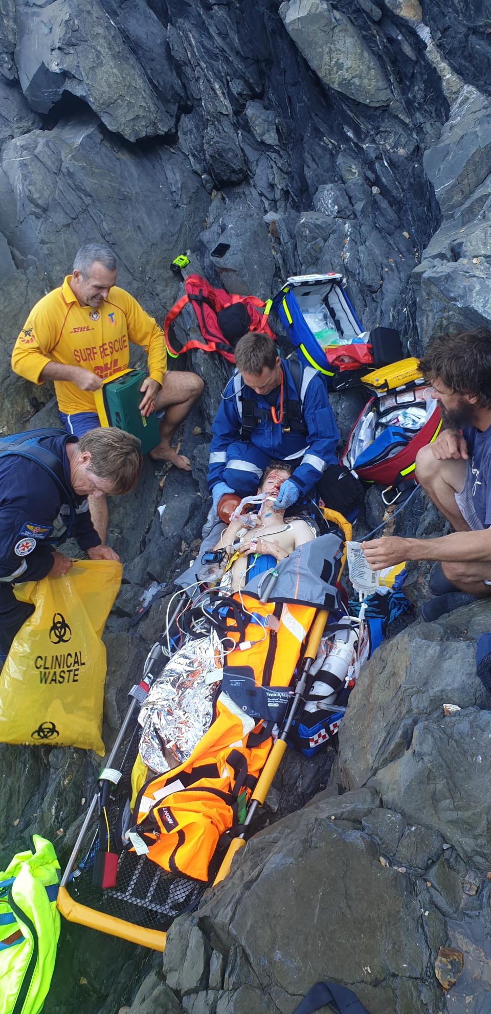 Kim Goodrick said her son almost died after he fell where there were no guard rails at Cape Byron Lighthouse. Source: Supplied/Kim Goodrick